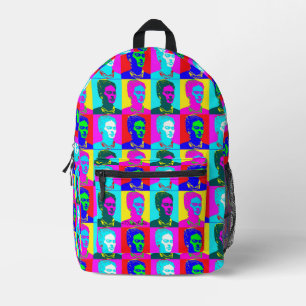 Sac À Dos Imprimé Portrait de Frida Kahlo en Pop Art