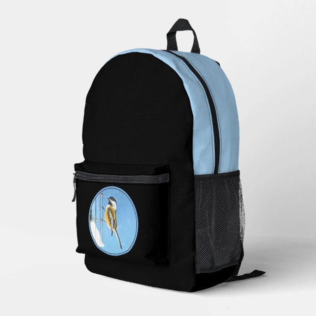 Sac À Dos Imprimé Poulet sur mangeoire - Art d'origine des oiseaux s (Coin arrière droit)