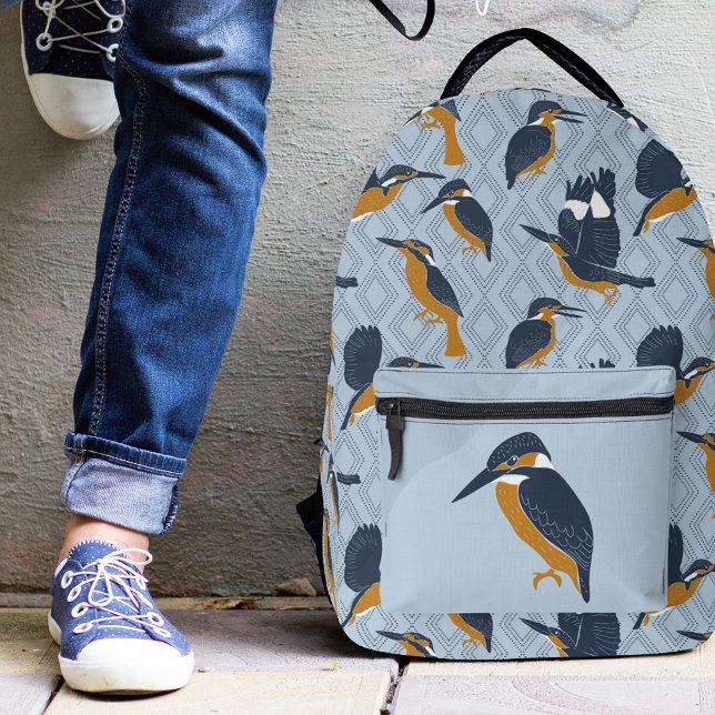 Sac À Dos Imprimé Pour les amateurs d'oiseaux Cosy Kingfish Patterne (Créateur téléchargé)