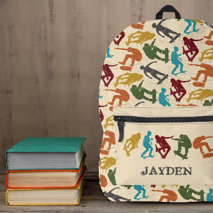 Sac À Dos Imprimé Pour Skateboarders Skateboard Graphics Collage