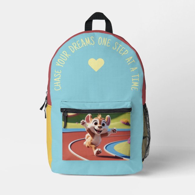 Sac À Dos Imprimé Poursuivez vos rêves... (Recto)