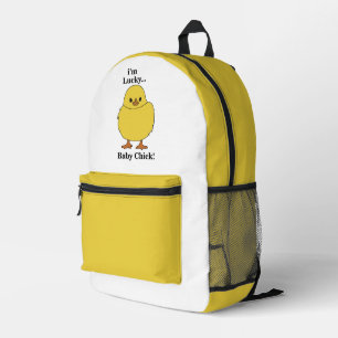 Sac À Dos Imprimé Poussins Je Suis Chanceux Bébé Poussin