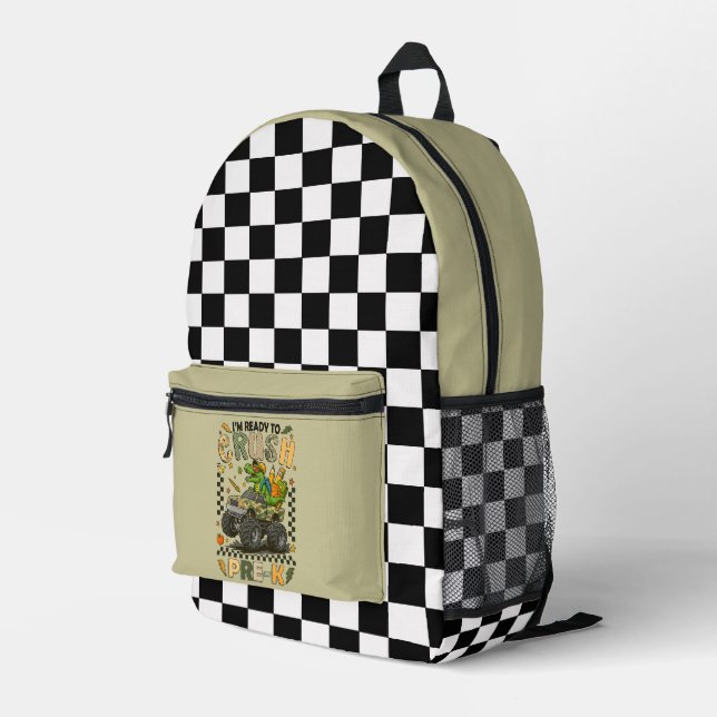 Sac À Dos Imprimé Pre-K Crusher: Monster Truck Confidence (Coin arrière droit)