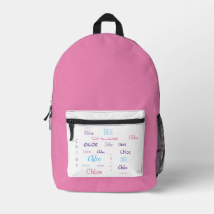 Sac À Dos Imprimé Prénom personnalisé personnalisé