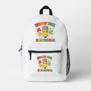 Sac À Dos Imprimé Prêt pour la maternelle Crayon mignon Arc-en-ciel