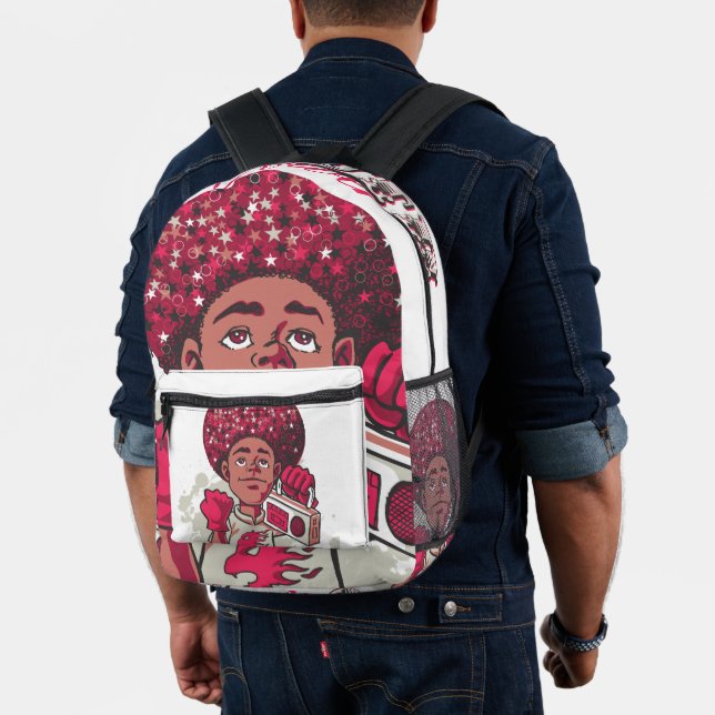 Sac À Dos Imprimé Print Cut Sew Backpack YOUTH Power Afro & Boombox (Insitu (Modèle))