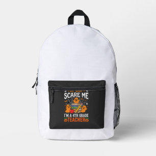 Sac À Dos Imprimé Prof de 4e année drôle Halloween Fantôme