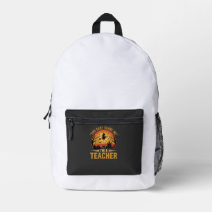 Sac À Dos Imprimé Professeur Halloween Sorcière Chat Design