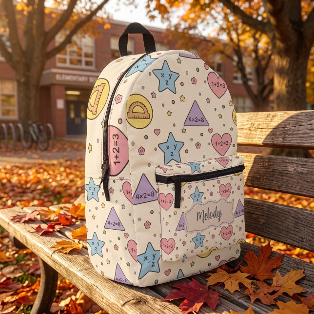 Sac À Dos Imprimé Professeur Pastel École Mathématiques Formes (Créateur téléchargé)