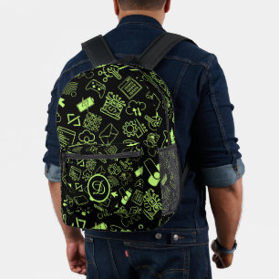 Sac À Dos Imprimé programmeur informaticien codage technologie neong