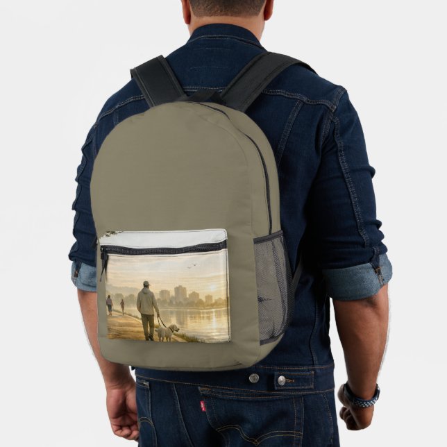 Sac à dos imprimé "Promenade silencieuse sur le fr (Insitu (Modèle))