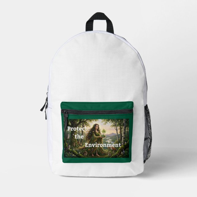 Sac À Dos Imprimé Protéger l'environnement  (Recto)