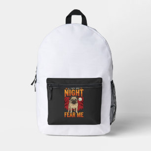 Sac À Dos Imprimé Pug Halloween Je Suis la Nuit Craignez Moi
