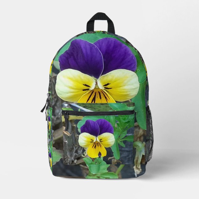 Sac À Dos Imprimé Purple et Yellow Pany (Recto)