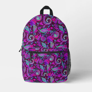 Sac À Dos Imprimé Purple Paisley