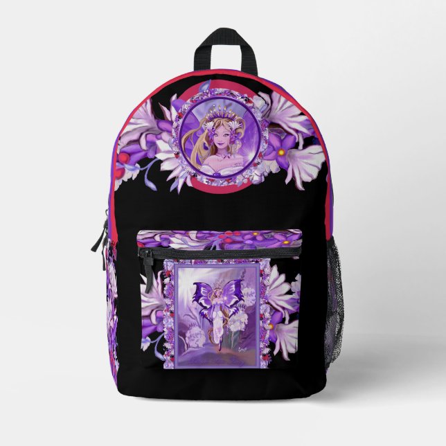 Sac À Dos Imprimé Purple Sun Fairy (Recto)
