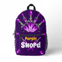  Purple Sword Kids Backpack 