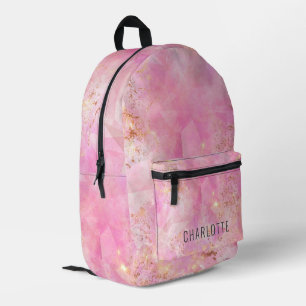 Sac À Dos Imprimé Quartz rose personnalisé