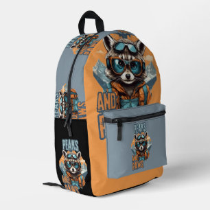 Sac À Dos Imprimé Raccoon urbain avec Vibes d'aventure