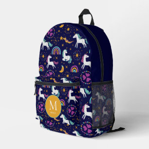 Sac À Dos Imprimé Rainbows et Unicornes bleu Print Cut Sew Bag