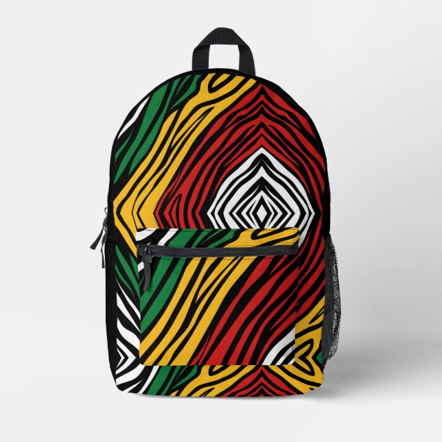 Sac À Dos Imprimé Rasta Print Zebra (Recto)