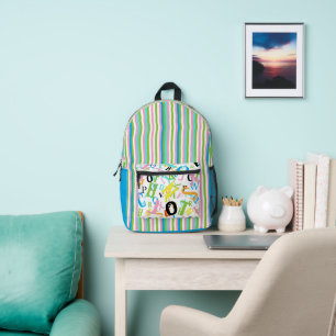 Sac À Dos Imprimé Rayures Colorées
