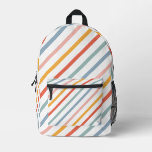 Sac À Dos Imprimé Rayures diagonales pastel colorées