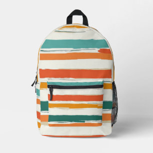 Sac À Dos Imprimé Rayures horizontales pinceaux peints abstraits Boh