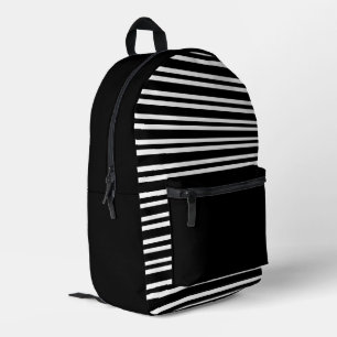 Sac À Dos Imprimé Rayures noires et blanches motif sans fin