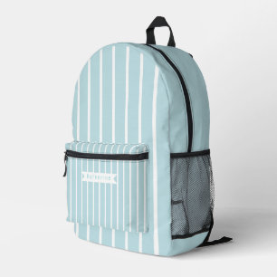 Sac À Dos Imprimé Rayures pastel bleu blanc
