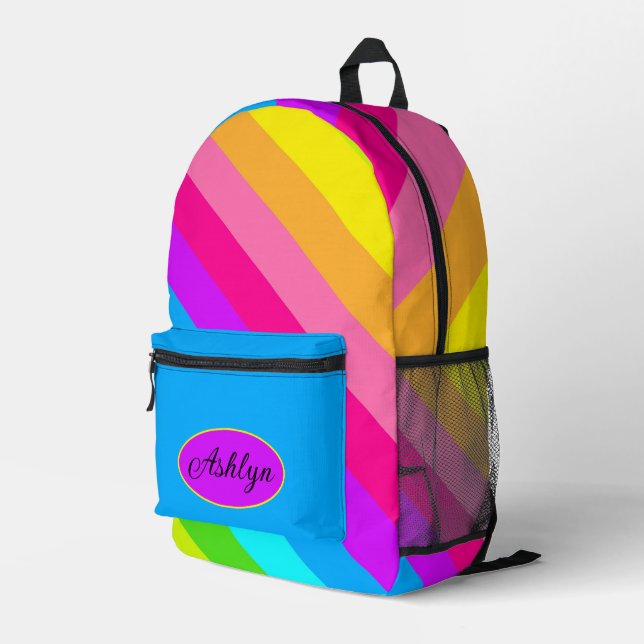 Sac À Dos Imprimé Rayures rayonnantes (Coin arrière droit)