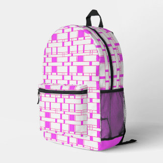 Sac À Dos Imprimé Rectangle Motif blanc 10