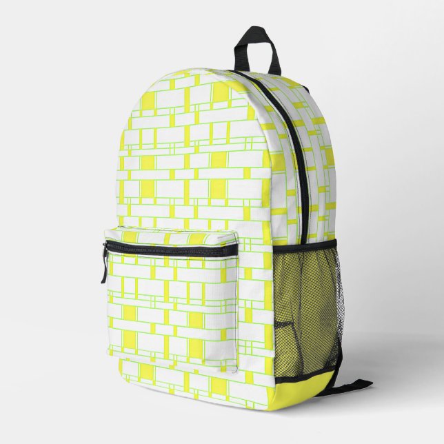 Sac À Dos Imprimé Rectangle Motif blanc 14 (Coin arrière droit)
