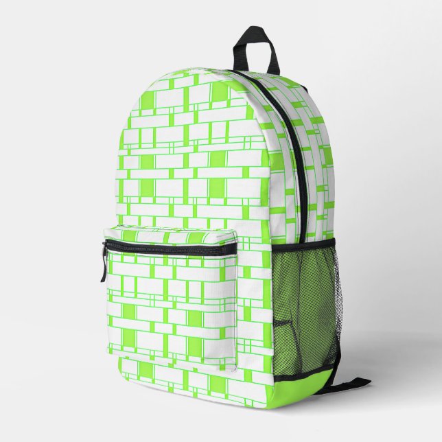 Sac À Dos Imprimé Rectangle Motif blanc 15 (Coin arrière droit)