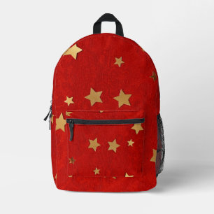 Sac À Dos Imprimé Red Backpack Gold Stars