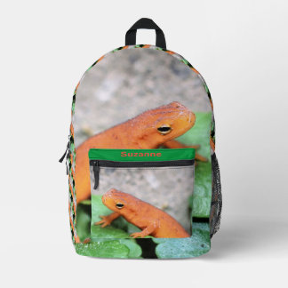 Sac À Dos Imprimé Red Eft Orange Salamander Animal Personnalisé