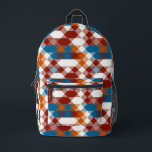 Sac À Dos Imprimé red white blue and orange geometric<br><div class="desc">red white blue and orange geometric</div>
