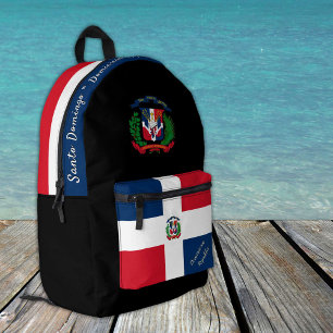 Sac À Dos Imprimé République Dominicaine Drapeau, patriote noir