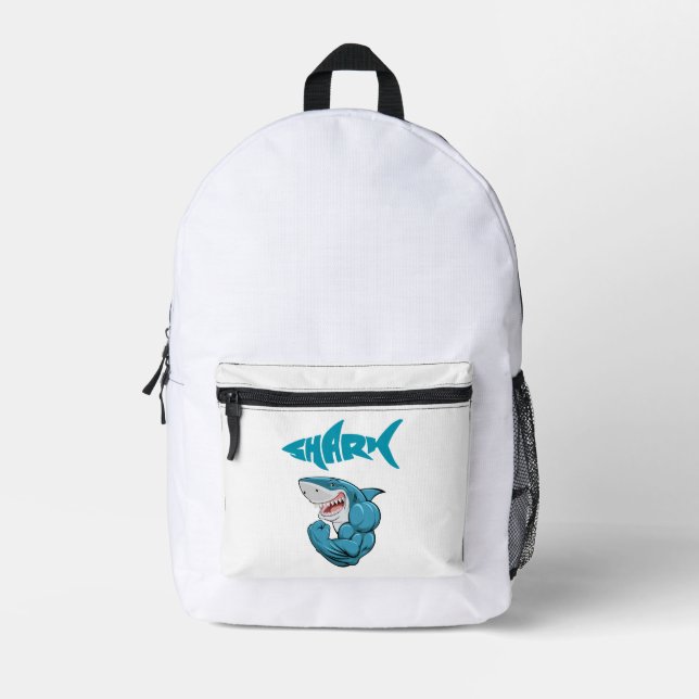 Sac À Dos Imprimé requin musculaire (Recto)
