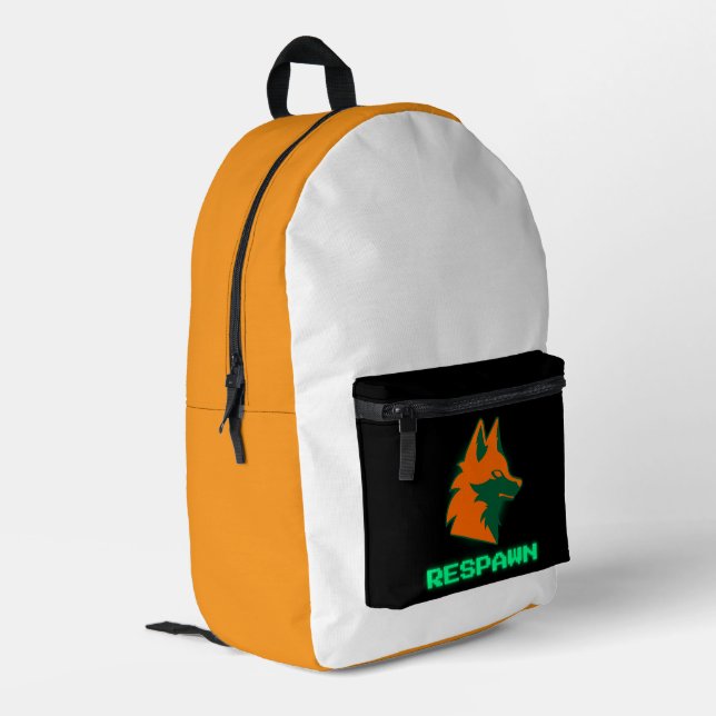 Sac À Dos Imprimé RESPAWN – Logo de Neon Gamer Fox (Coin arrière gauche)