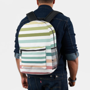 Sac À Dos Imprimé Ressorts rayures vives arc-en-ciel