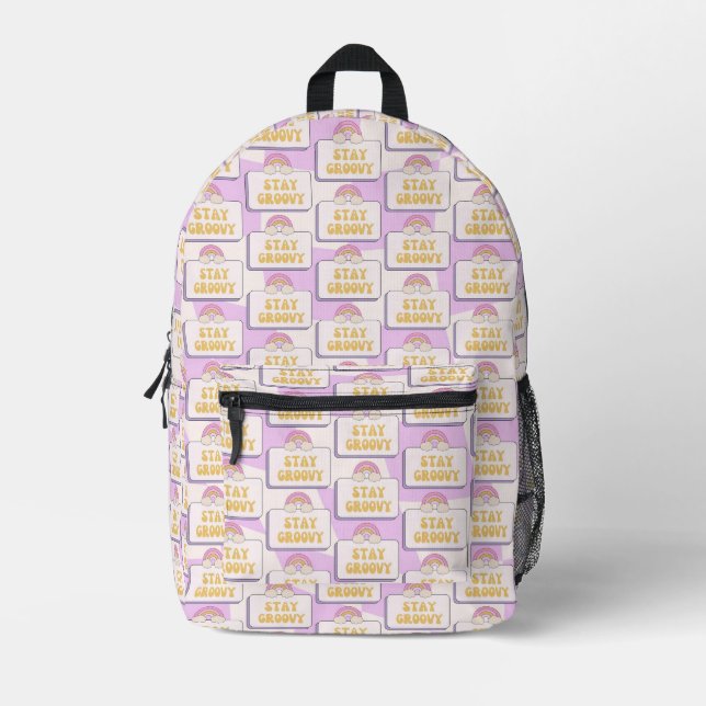 Sac À Dos Imprimé Restez Groovy (Recto)