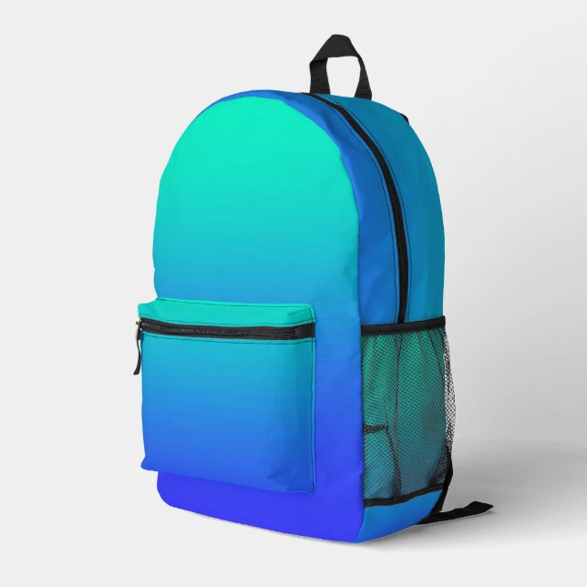 Sac À Dos Imprimé Retour À L'École Aqua Blue (Coin arrière droit)