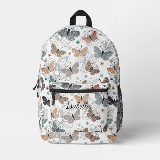 Sac À Dos Imprimé Retour à l'école Beaux papillons Nom