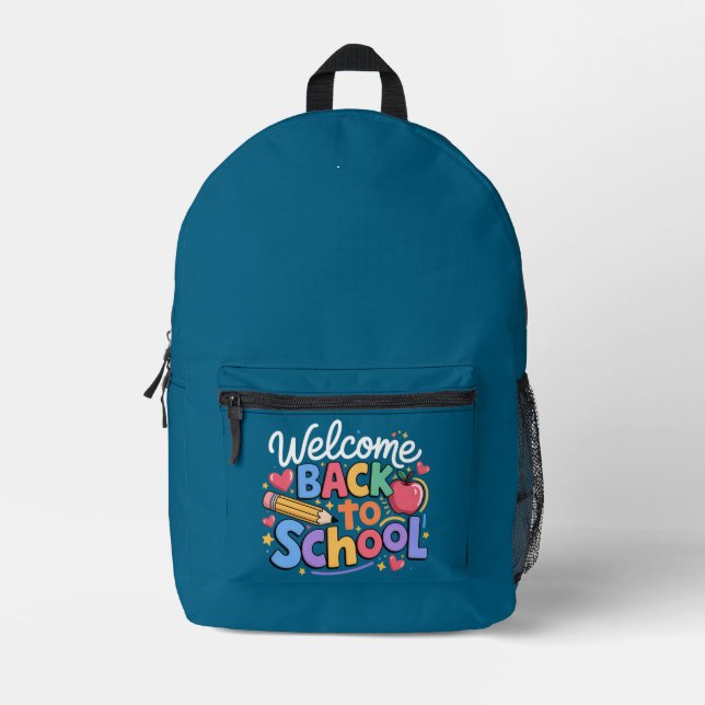 Sac À Dos Imprimé Retour à l'école Enseignant Premier jour d'école D (Recto)