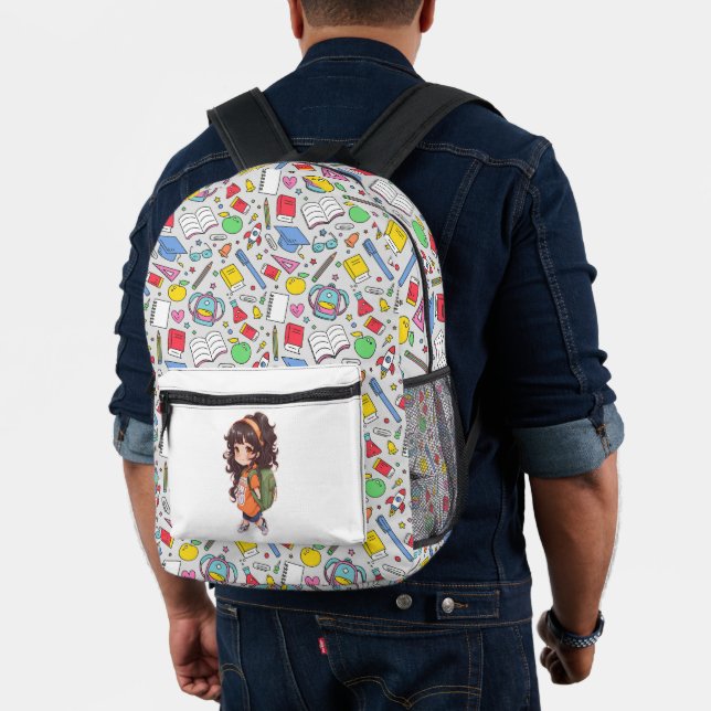 Sac À Dos Imprimé Retour à l'école. Fille de l'école (Insitu (Modèle))
