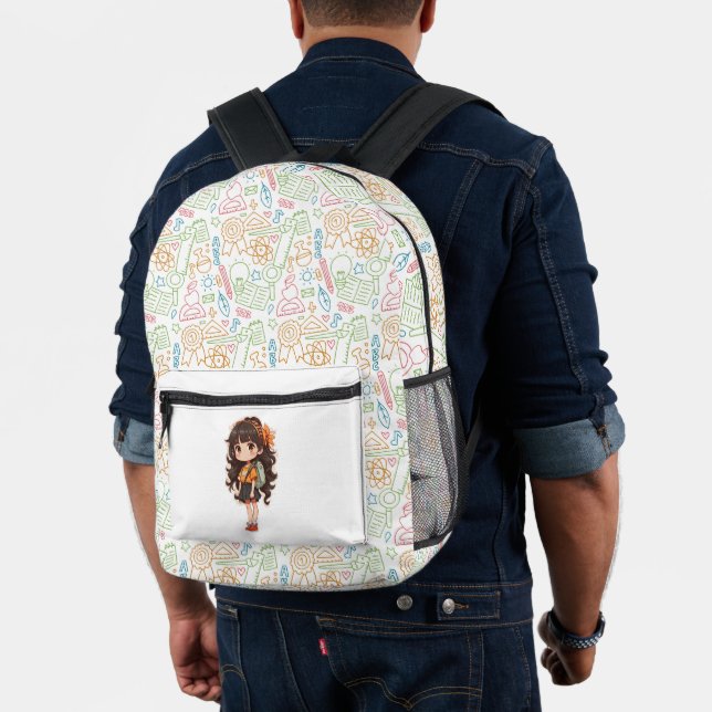 Sac À Dos Imprimé Retour à l'école. Fille de l'école (Insitu (Modèle))