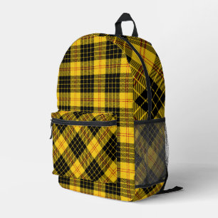 Sac À Dos Imprimé Retour À L'École Noir Jaune Plaid