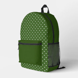 Sac À Dos Imprimé Retour à l'école Pois blancs verts