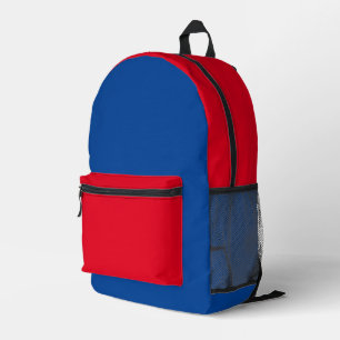 Sac À Dos Imprimé Retour À L'École Profond Bleu Et Rouge